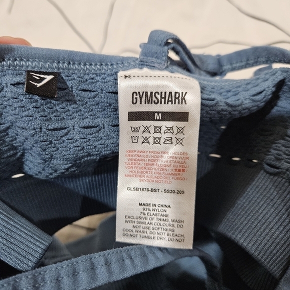 Gymshark Energy + Seamless Sports Bra  in Blue Stone Size Medium - Picture 6 of 9